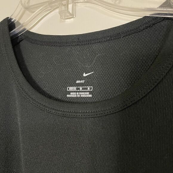 NIKE BLACK CROPPED KNIT TANK TOP SIZE MEDIUM (8-10) - Picture 5 of 5